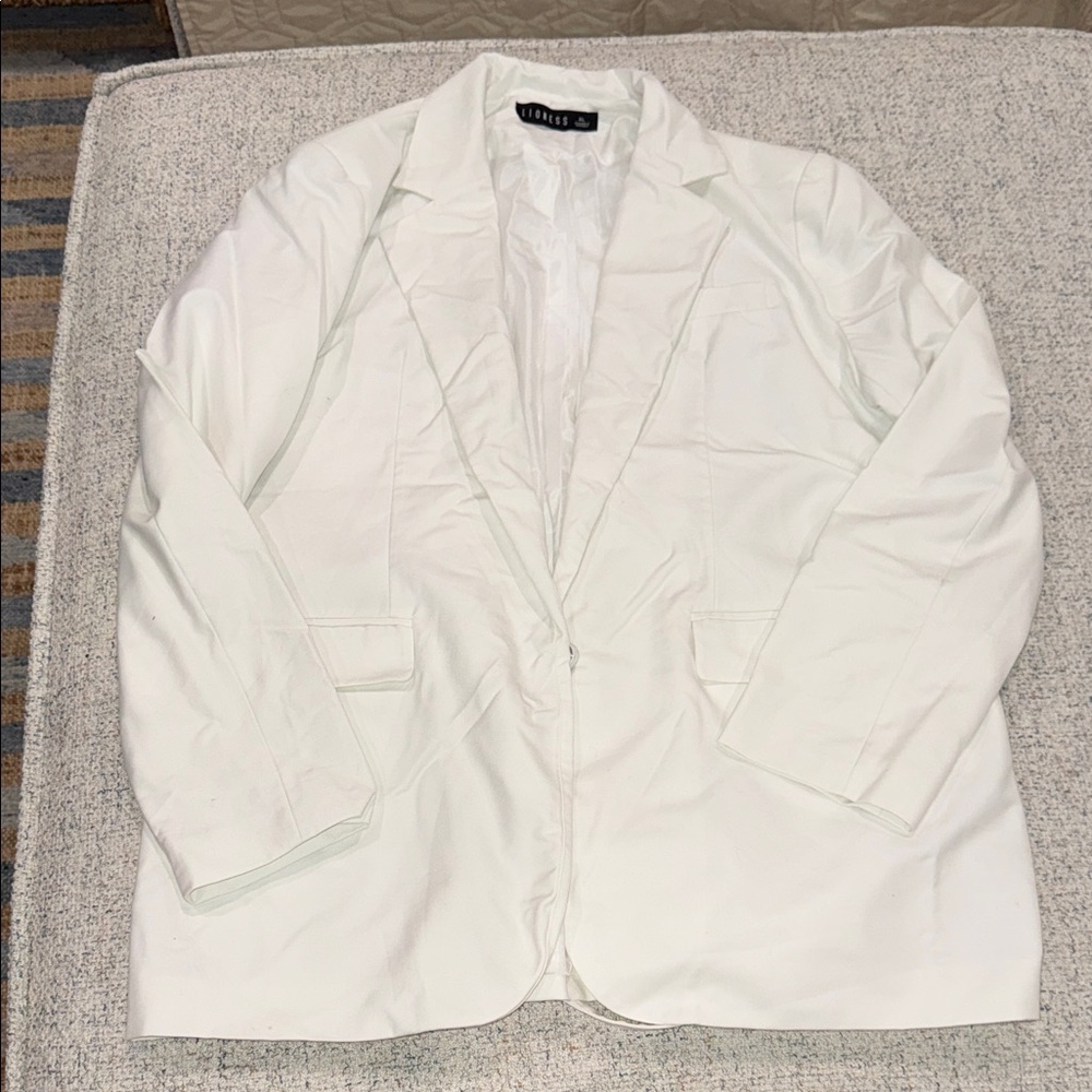 Lioness White Tailored Blazer Jacket Oversized Blazer Dress